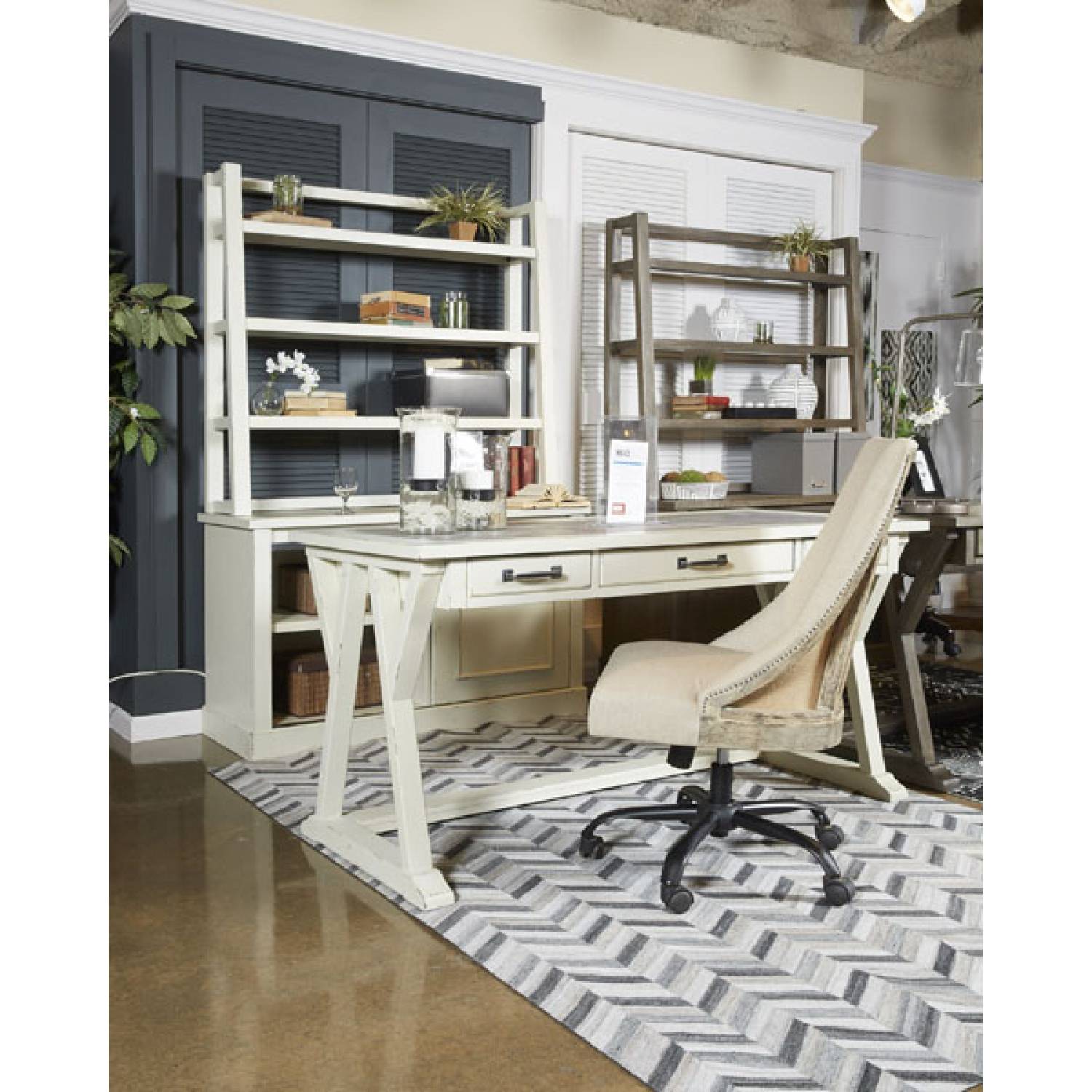 Ashley home office large deals leg desk